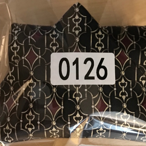 Claybrooke Mens Black Geometric Silk Tie - Picture 6 of 6